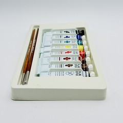 Grumbacher Hyplar Acrylic Introductory Paint Set No. 670 Set of 8 W/ 2 Brushes