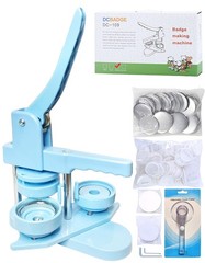 Button Maker Machine 58mm 2.25in Installation Free DIY Light Blue DC109 DCBADGE