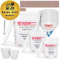 TCP Global Complete Paint Mixing Deluxe Kit, Wood (Natural)