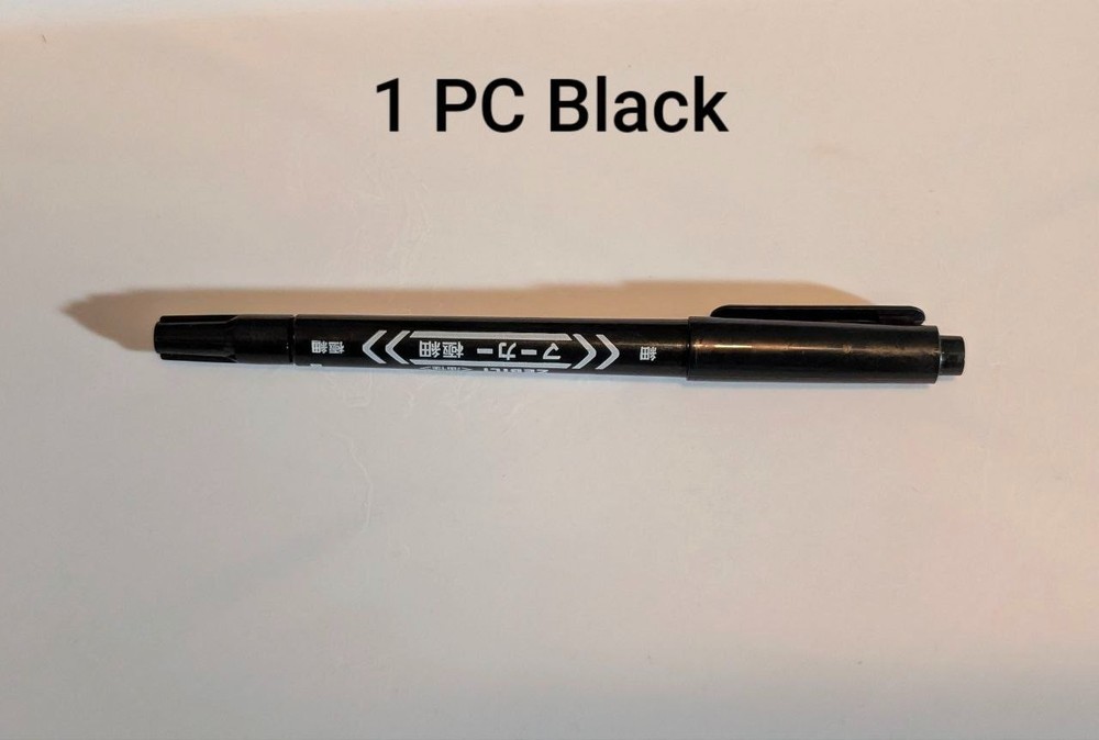 1PC Double Tip Art Permanent Marker Pen For Plastic Wood Stone Metal Glass Cloth