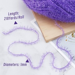 JeogYong Scrubby Yarn 2 Skeins (2 x 100g, 2 x 218yd) Scrubby Sparkle Yarn, Fl…