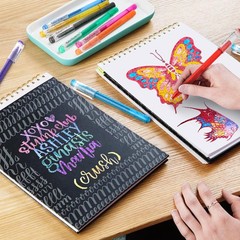 ZSCM 36 Pack Metallic Glitter Gel Pens Set, 18 Colors Sparkle Gel Pens with 1…