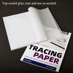 2 Pack 100 PCS 8.5×11 Inch Tracing Paper Pad 50gsm Translucent Vellum Art