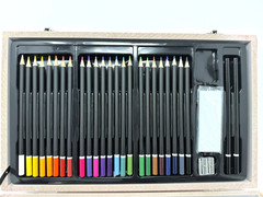 iBayam 150-Piece Deluxe Wooden Storage Box & Art Set for All Ages