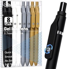 Versatile 8 Pcs Gel Pens – 0.7mm Fine Point, Smudge-Free for Journaling & Office