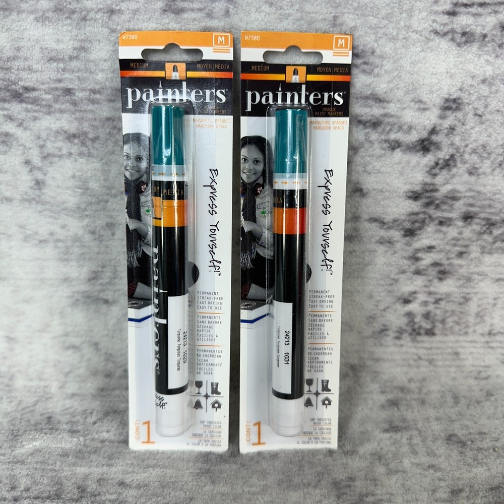 New Lot Of 2 Elmer’s Painters Opaque Paint Marker Medium Turquoise W7380