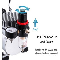 Airbrush Compressor Cool-Down Fan ABPST07 Powerful 1/6hp Portable Quiet Airbrush