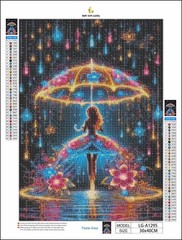 Umbrella Girl DIY Full Round Drill 30x40cm Diamond Painting