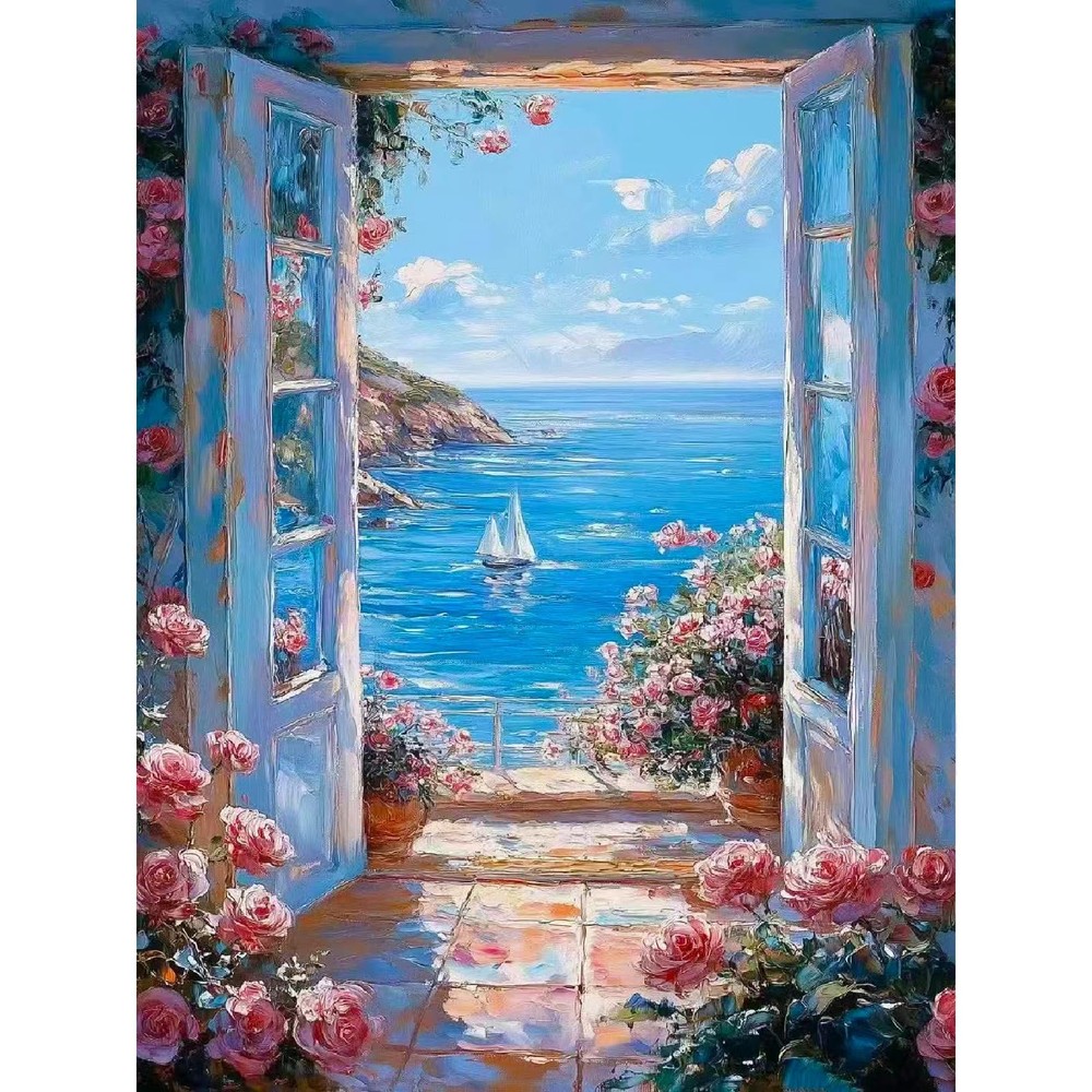 Scenery Paint by Numbers for Adults,Landscape Beach Paint by Number for Adult…