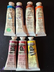 7 Winsor & Newton Oil – Artists Oil Colour Series 1 + Winton Oil Paint 37ml USED
