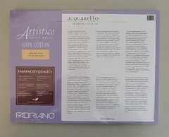 Fabriano Artistico 140 lb. Cold Press 20 Sheet Block 9×12″ – Extra White ART