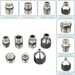 16pc Airbrush Adapter Set 1/8″ 1/4″ Quick Disconnect Hose Fitting Connector Kit