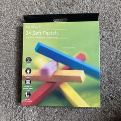 WHSmith Soft Pastels 24 Assorted Colour Set New Vibrant Strong Colours Mixing