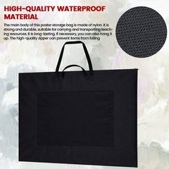 48×36 Inch Large Art Portfolio Bag with Nylon Shoulder Strap, Lightweight Wat…