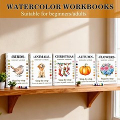 Topaliving Watercolor Workbooks Sketches Beginner Friendly Water Coloring Book
