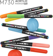 192 Color Acrylic Paint Markers, Soft Brush Tips Pens,For Art Creation,Glass,Cer