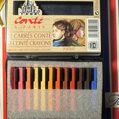 Vintage Conté à Paris Portrait Artists’ Chalk Set 12 Multicolor Pastels