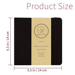 Vienrose Watercolor Sketchbook, 5.5″x5.5″ Watercolor Journal with 24 Sheets 1…