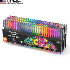 Shuttle Art 120 Unique Colors (No Duplicates) Gel 1 Count (Pack of 120), grey