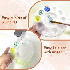 20 Pack Paint Tray Palettes for Kids, Plastic White Students,…