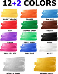 14 Colors Jumbo Markers for Posters, 15Mm Wide Tip, Thick Acrylic Paint Markers