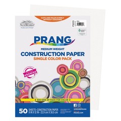Prang (Formerly SunWorks) Construction Paper, White, 9″ x 50-Count, White