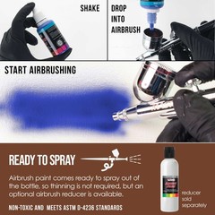 US Art Supply 1-Ounce Transparent Coffee Brown Airbrush Paint