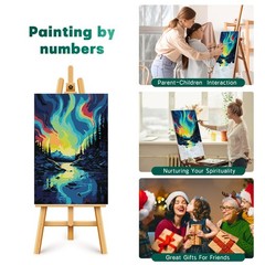 Framed Paint by Numbers Kit for Adults Beginner 8×12 Inch, Starry Night Adult