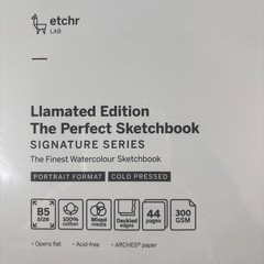The Perfect Sketchbook Signature Series Etchr Lab B5 Portrait Llamated Edition