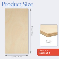Baltic Birch Plywood, 6 mm 1/4 x 12 x 24 Inch, B/BB Grade Sheets| Woodpeckers