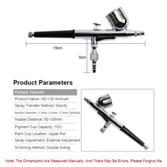 0.2mm 0.3mm 0.5mm Airbrush Pen Air Brush Spray Gun Sprayer Pen Art Tattoos Cake
