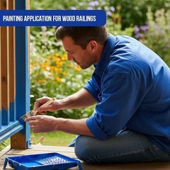 Paint Brush Set Five Piece Flat and Angle Brushes for Interior Exterior Use