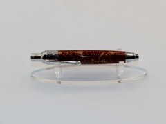 Chrome finish 5.6mm Sketch Pencil. Hand made with Red TruStone. #159