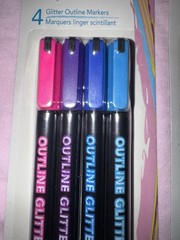 2 packs Glitter Outline Markers – 8 total markers different colors – New in pack