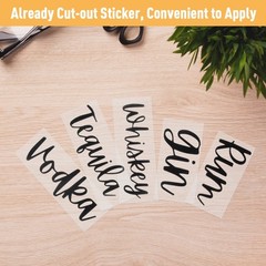 3 Sets Black Vinyl Label Stickers for Bartesian Cocktail 3.5″ x 4.5″,