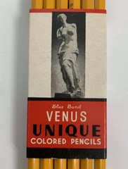 Venus Unique Colored Pencil 8 Pack Yellow 1209 NIP New Deadstock USA Made