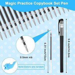 Magic Pens & Refills for Kids 48 PCS Grooved Book Magic Pens for Children’s C…