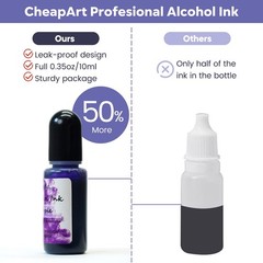 CHEAPART Alcohol Ink Set 24 Vibrant Colors Resin Dye High Concentrated 10ml