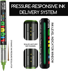 24 Colors Brush Tip Acrylic Paint Marker Pens, Liquid Large Markers for Calligr