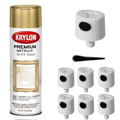 6 Spray NOZZLES for Krylon Premium Metallic Aerosol Spray Paint 8oz.