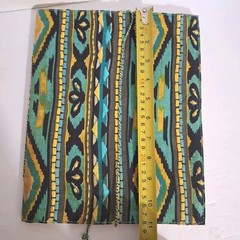 Canvas Sketch Book Paperback Moroccan Indian Tribal Green Yellow Aztek Print