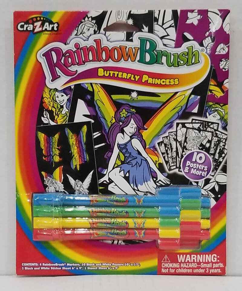 Cra-Z-Art Rainbow Brush Butterfly Princess 10 Poster & More (LOC RM-8-1)
