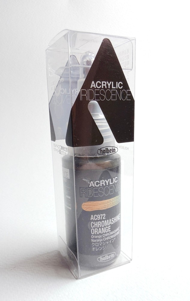 Holbein CHROMASHINE ORANGE Iridescent Acrylic 30ml AMAZING METALLIC PAINT Japan