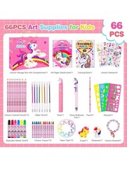 Art Supplies for Kids,66PCS Drawing Kits with Unicorn Storage Case for Girls …