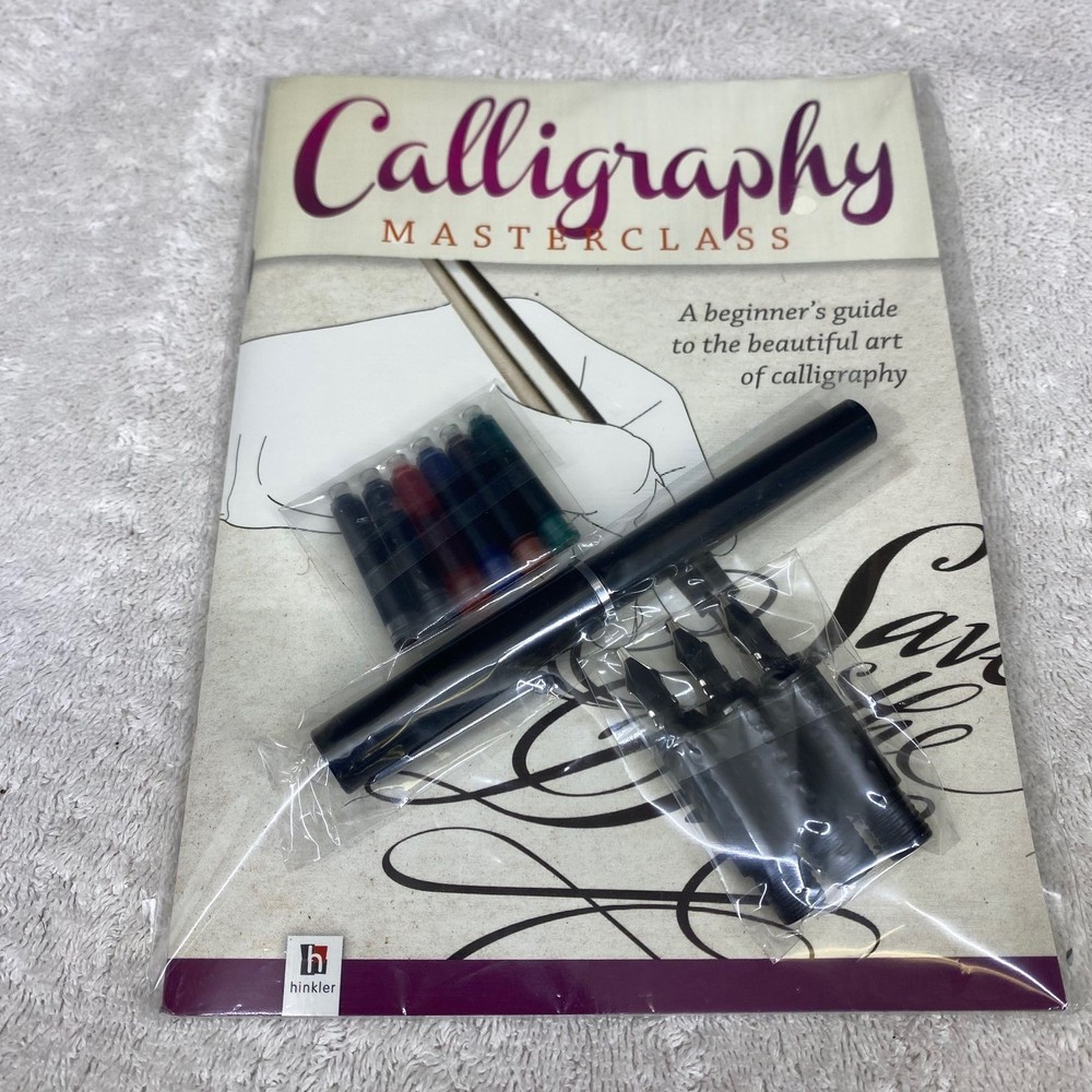 Hinkler Calligraphy Masterclass Kit Beginner Guide Book Pen Nibs Ink