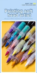 12-72 Acrylic Paint Brush Pens Set for Rock Fabric Wood Glass DIY Art Crafts