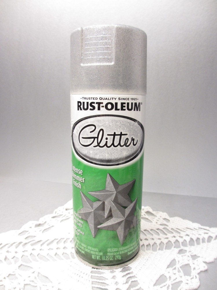 Rust-oleum Silver Glitter Spray Paint Shimmer Sparkle Finish Bling Crafts NEW