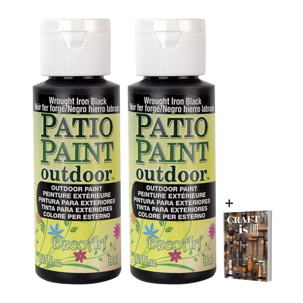 Patio Paints Weatherproof Wrought Iron Acrylic Paint 2-Pack 2oz Scruff & Scra…