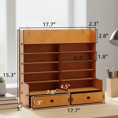 T TOGUSH Miniature Paint Rack, 6-Tier Wall Mount Paints Organizer with 2 Draw…
