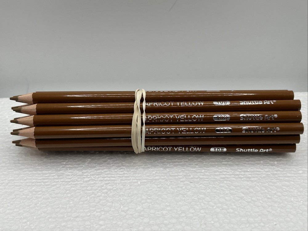 (20 COUNT) APRICOT YELLOW 108 – Shuttle Art Colored Pencils